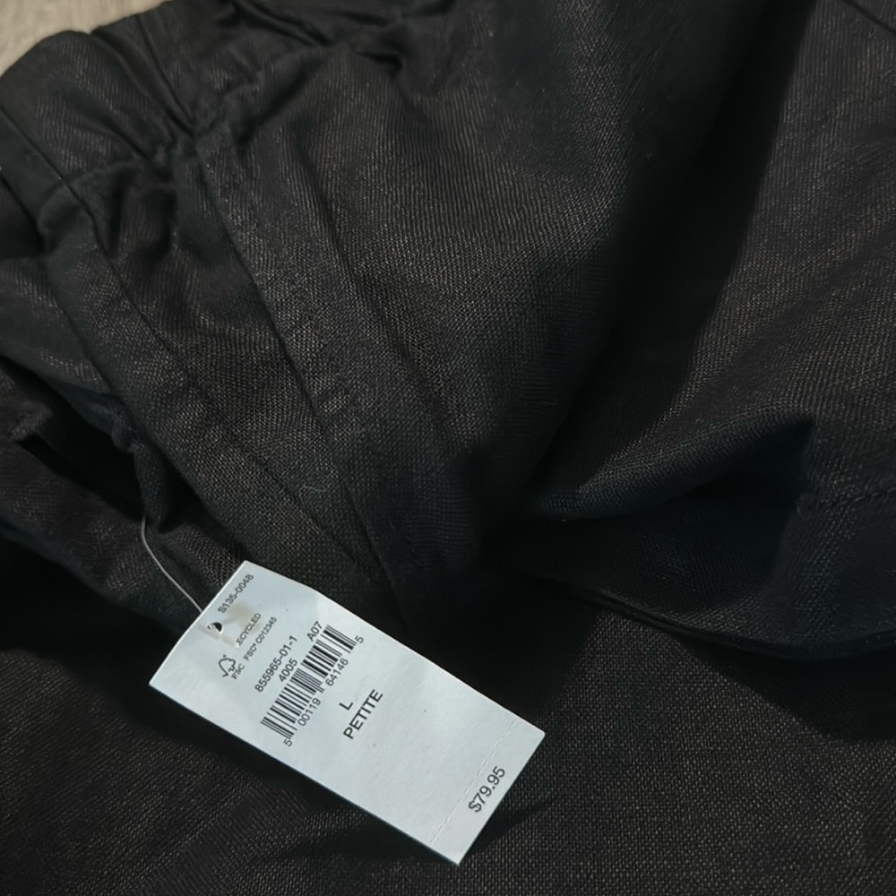 NWT! Gap Black High Rise Linen-Cotton Pull-On Pants - Multiple🩷 - Picture 14 of 14